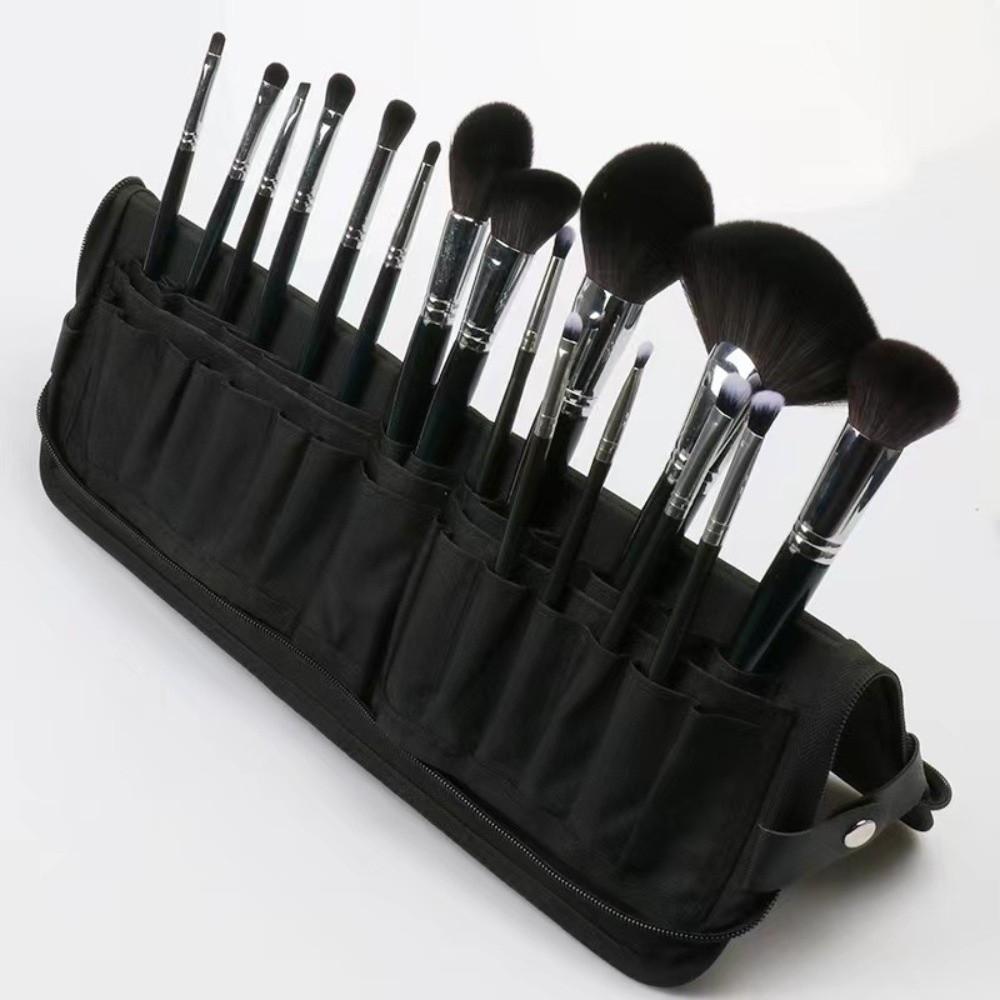 Folding Professional Cosmetic Brushes Bag 14/29 Holes Cosmetic Brush Container  Makeup Artist