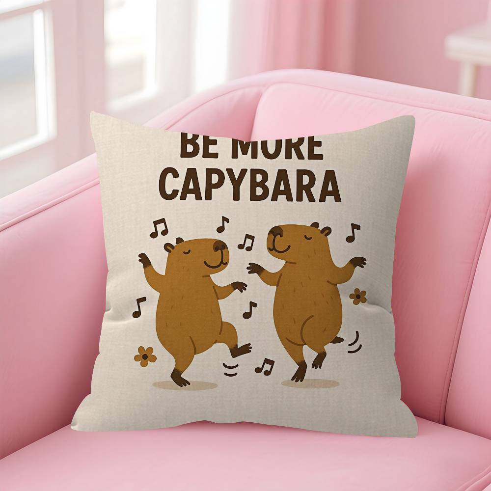 

Anime CCapybara Cartoon Cute Pillow Cushion Cover Pillowcase Living Room Sofa Home Decor Customized 30x30 cm