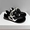 Ruoji 2025 New Leather Retro German Training Shoes Women's Soft-soled Flat-soled Single Shoes Casual Sports Shoes Forrest Gump Shoes Women