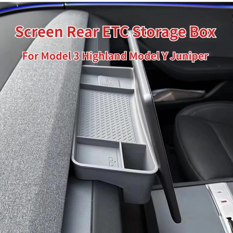 For Tesla Model 3+/Model Y Juniper 2025 ETC Bracket Tray Screen Rear Storage Box Instrument Panel ETC Bracket Car Accessories
