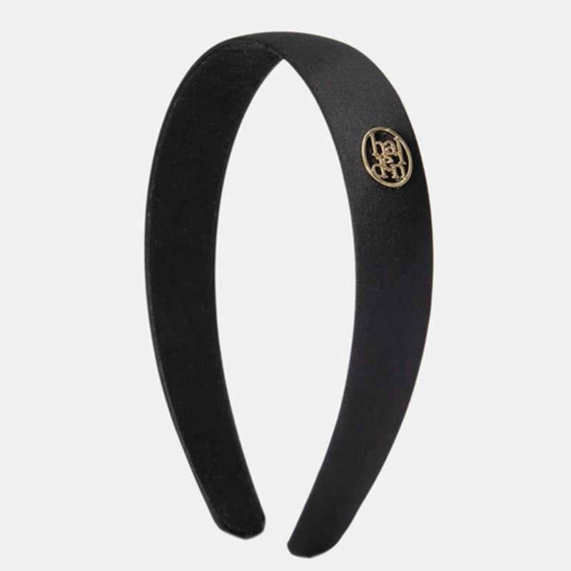 

халден плоский сатиновый кулон с логотипом повязка для волос (H007_черный) black