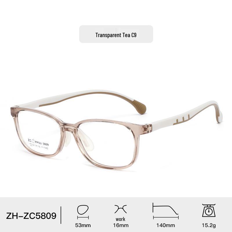 Stylish TR90 Eyeglass Frame for Kids - Lightweight, Comfortable PPSU Frame with Silicone Nose Pads for Students