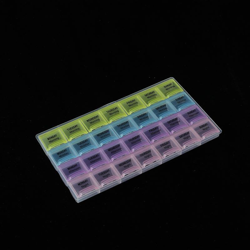 4 Rows of 28 Squares English Stud Earrings and Creative Life Storage Box