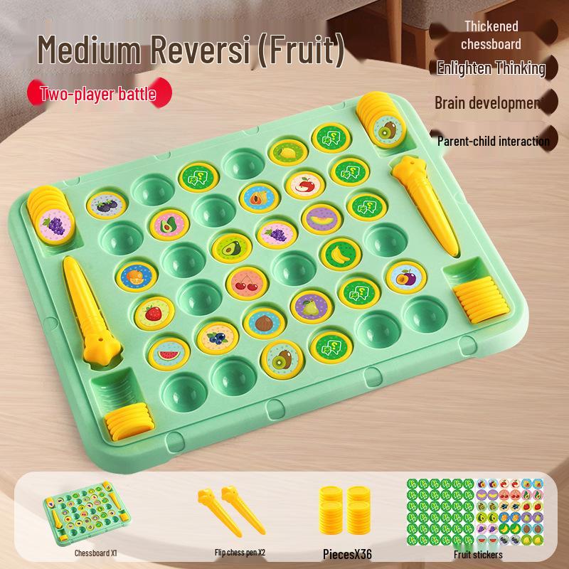 Children's Chess Match-Up: Flip-Over Battle Game for Two Players, Enhances Concentration & Parent-Child Interaction