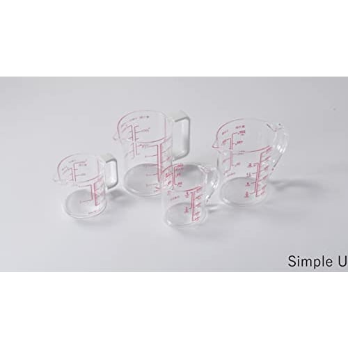 PEARL METAL Simple Use Measuring Cup, 500ml, Heat Resistant, Boiling Water Safe, Microwave Safe, Dishwasher Safe, Made in Japan, White, CC-1654