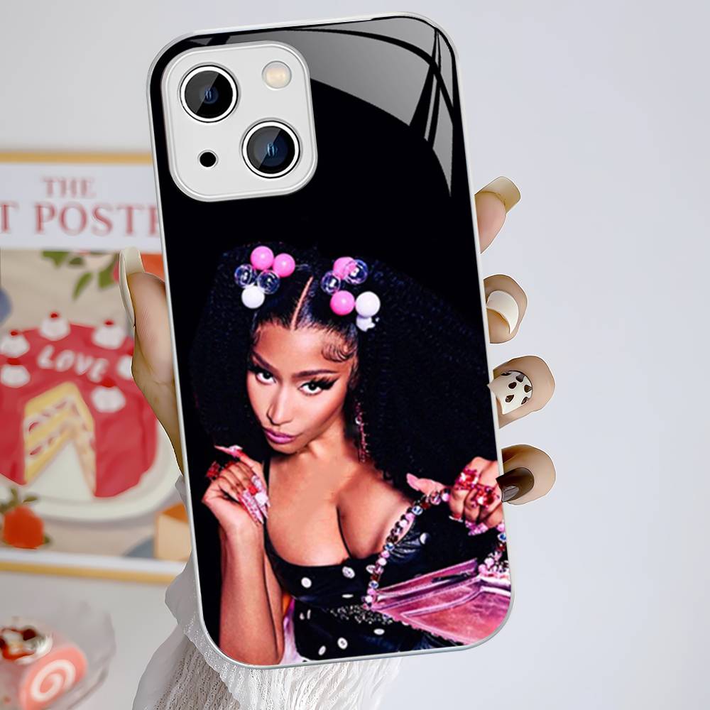 Nicki Minaj Rapper For IPhone 14 13 12 Mini 11 Pro XS Max X XR 14 Plus Tempered Glass Cover