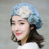 Women's Hat Original Embroidered Beret Women's Autumn/winter Floral Painter Hat Wool Pumpkin Hat