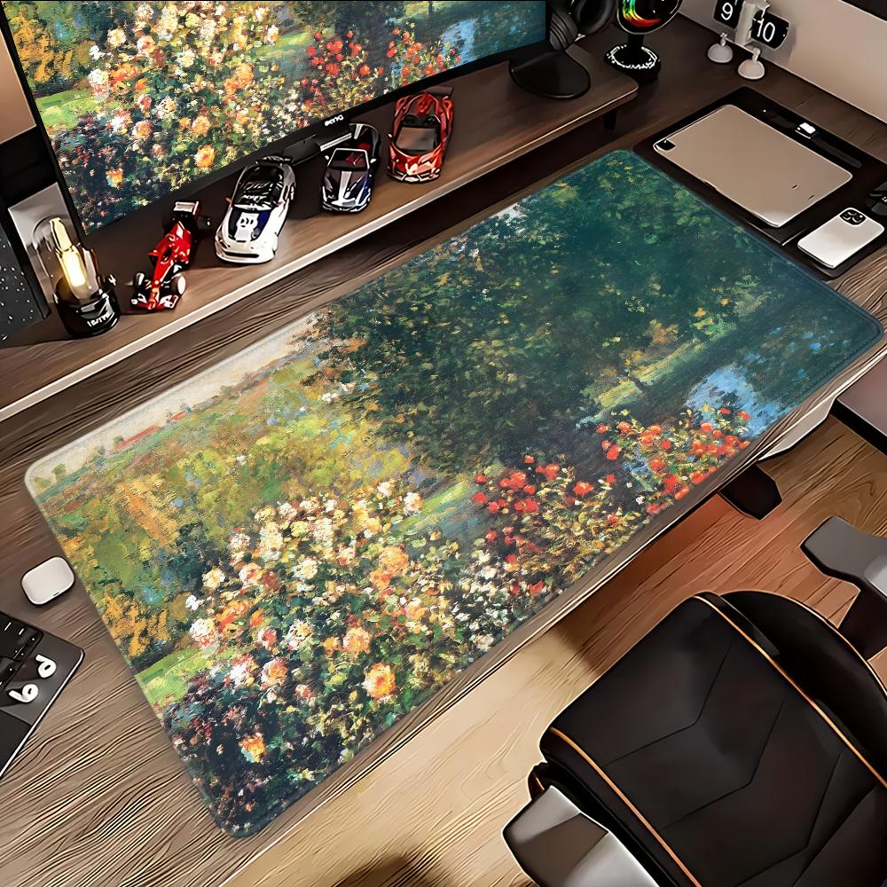 Mouse Pad Desk Mouse Pad Cute HD Desk Pad Extended Gaming Keyboard Mats Large 100x50cm XXL Claude Monet Gamer Mousepad