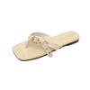 Retro Belt Buckle Flip-flops Summer Wear Flat Bottom Toe Cool Slippers Women's Casual Beach Slippers