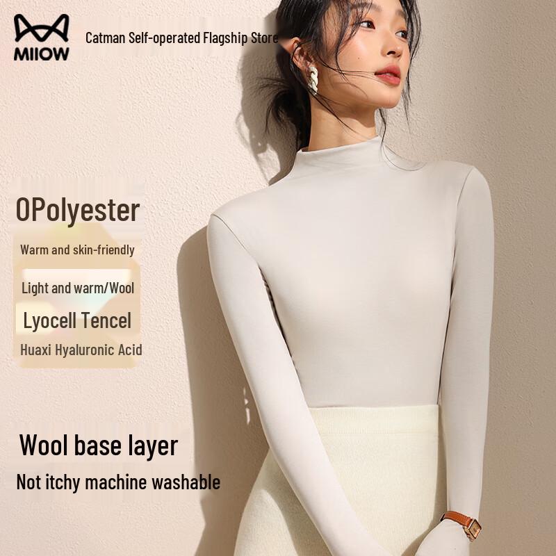 

Women s De Rong Wool High-Neck Thermal Knit Sweater L