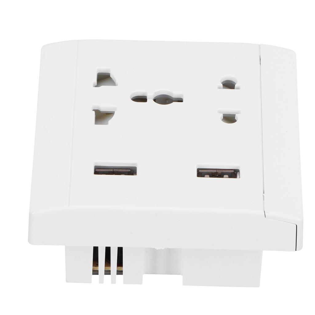 13A Multifunctional Wall Power Outlet Socket with 2 USB Port Home Improvement 110/