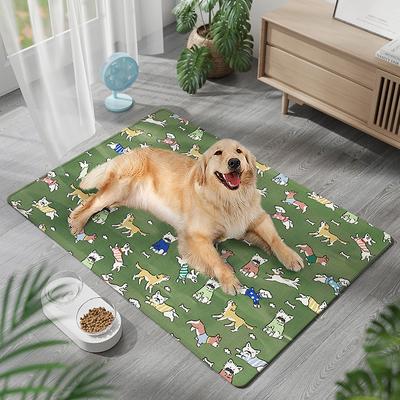 Pet Summer Cooling Ice Silk Pad Dog Mat Cat Nap Pad Kennel Ice Silk Pad Bite Resistant Moisture Barrier