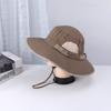 Fashionable Foldable Fishing Hat Wide Brim Breathable Mesh Fisherman Hat UV Protection Windproof Panama Cap Mountaineering