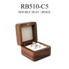 Multifunctional Small Jewelry Box Square Shape Organizer Mini Wooden Ring Box Soft Interior Holder for Proposal Wedding