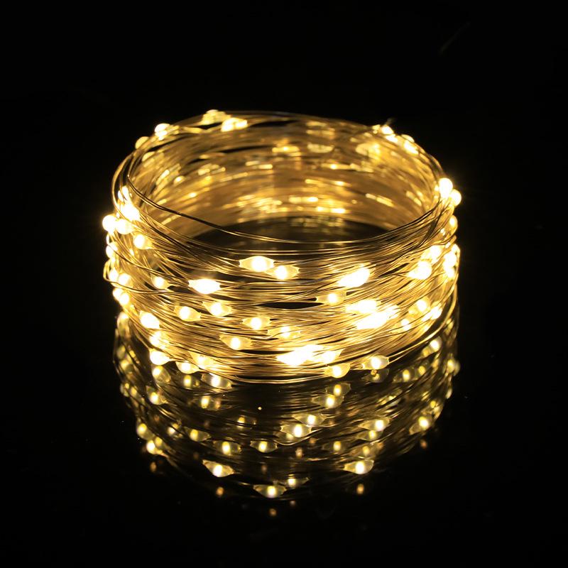 Battery-Powered Copper Wire LED String Lights - Indoor Decorative Lantern