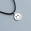 S925 Sterling Silver Smiley Face Pendant for DIY Beaded Bracelets and Necklaces