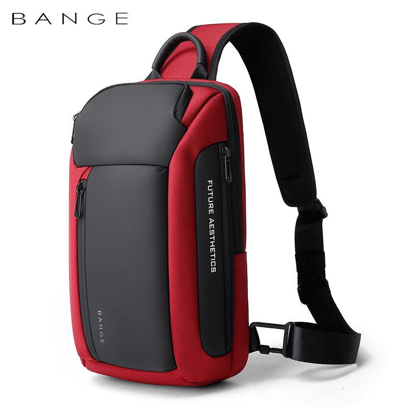 BANGE New Men Fashion Crossbody Bag Multifunction Chest Bag Large Capacity Outdoor Travel Bag