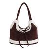 Korean-Style Plush Suede Shoulder Bag for Women - 2025 Fashion