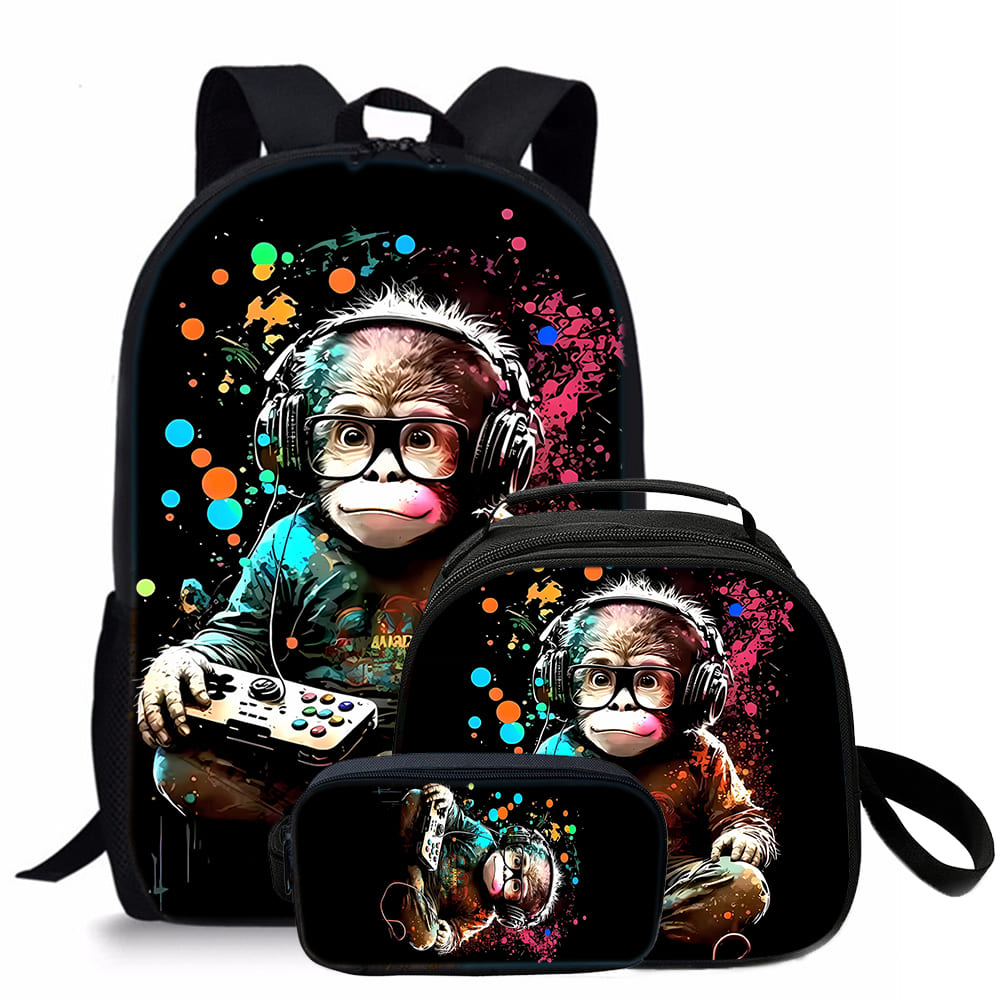 Boze Heks Drie Delige Set Rugzakken voor Mannen Plus Meisjes Beste Cadeaus 2D Platte Strip Schooltas voor Jongeren Met Premium Kwaliteit Materialen