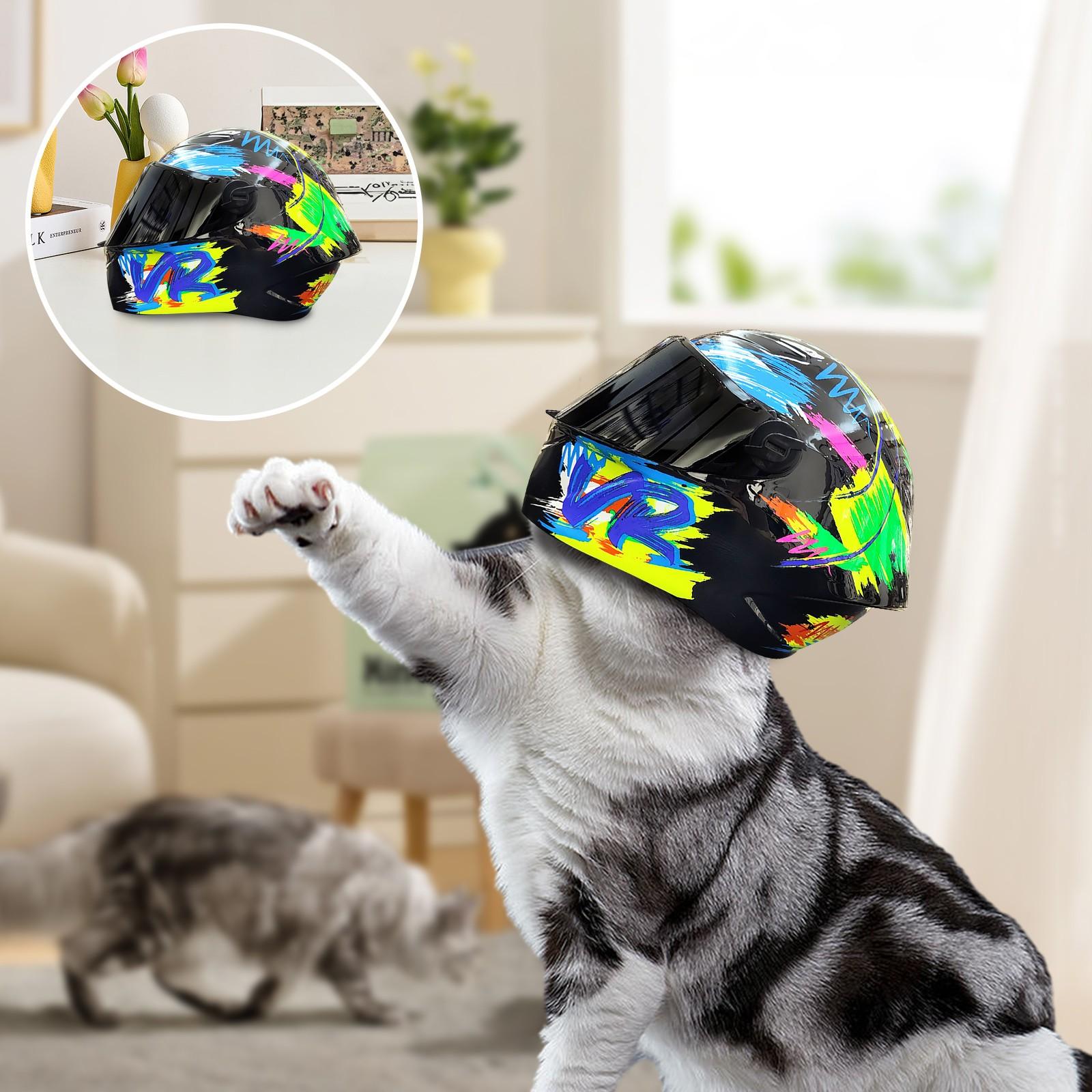 

Шлем для питомца Игрушечная модель шлема Украшения Мотоцикл Кукла Медведь Шлем Украшения One Size