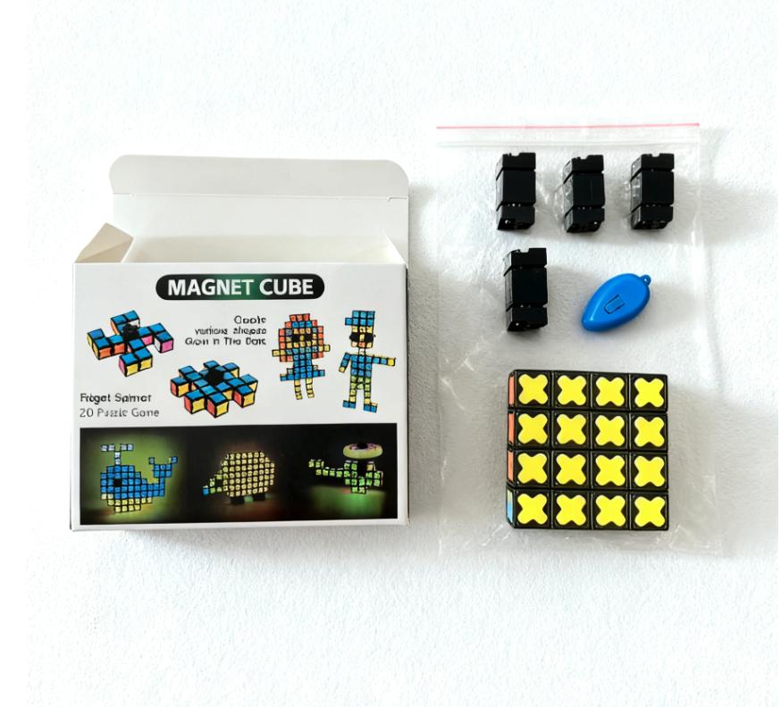 

Fingertip Gyroscope Luminous Magnetic Blocks - Kids Educational Diy Building Toys For Creative Construction (As shown-9663)-