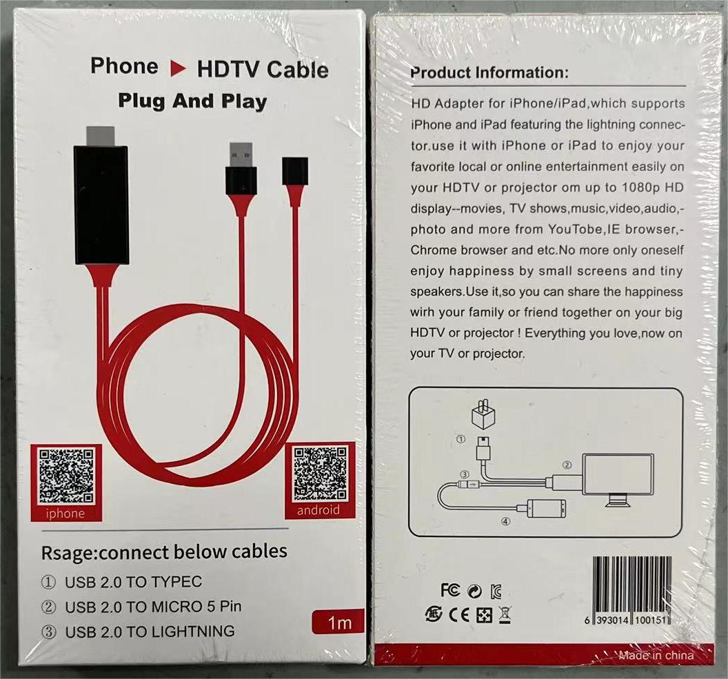 

Universal USB Type-C to HDMI Screen Casting Cable for Apple, Android, Huawei – 1080p Adapter