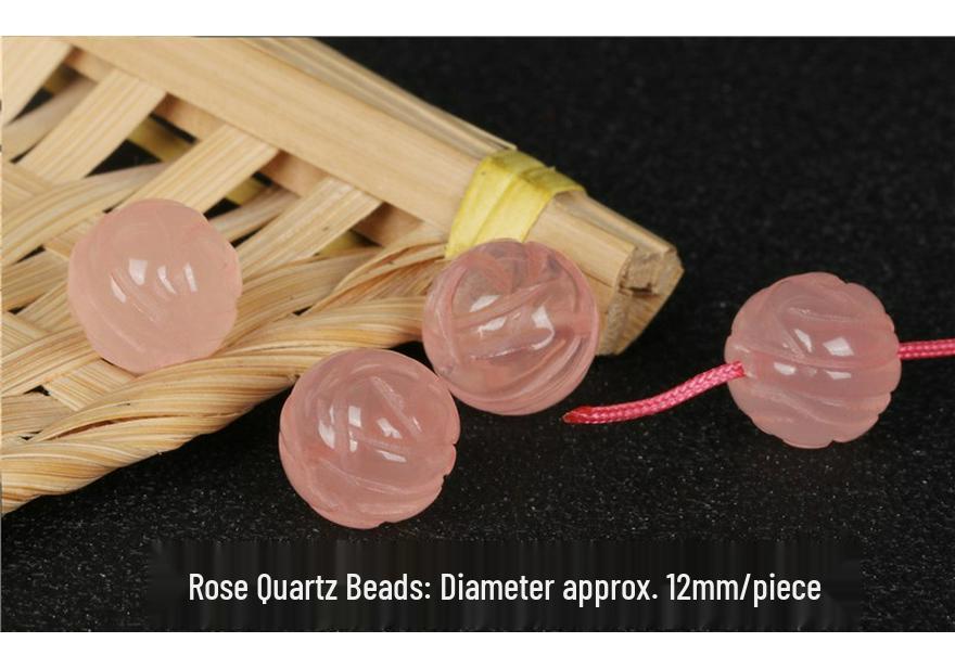 Raw Rose Quartz Barrel & Twisted Beads for DIY Jewelry Crafting