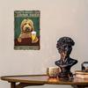 Funny Beer Drinking Golden Doodle Tin Metal Sign Man Cave Pub Garage Wall Decor Vintage Rustic