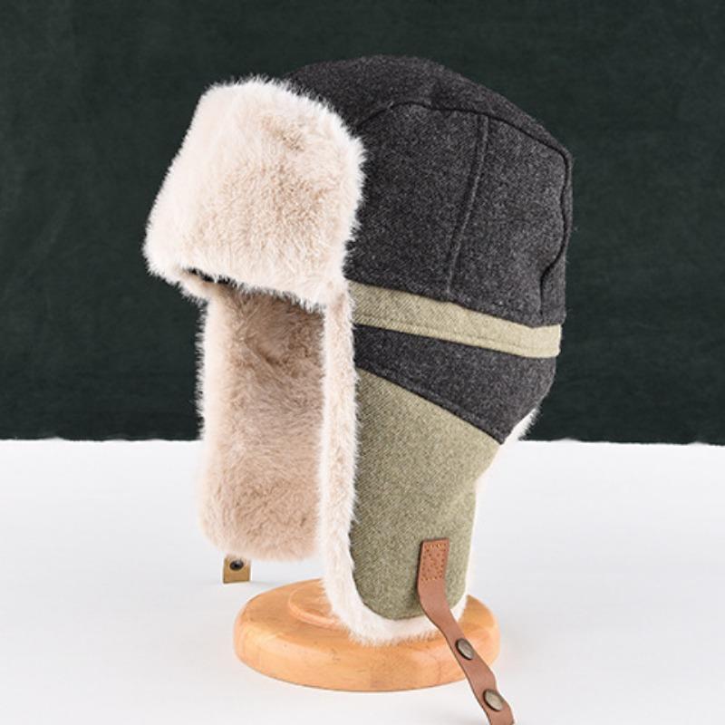 Thunderhead Cap Men's Fall and Winter Warm Cotton Cap Children's Mask Cap Plush Ear Protection Cycling Cap Europe and The United States