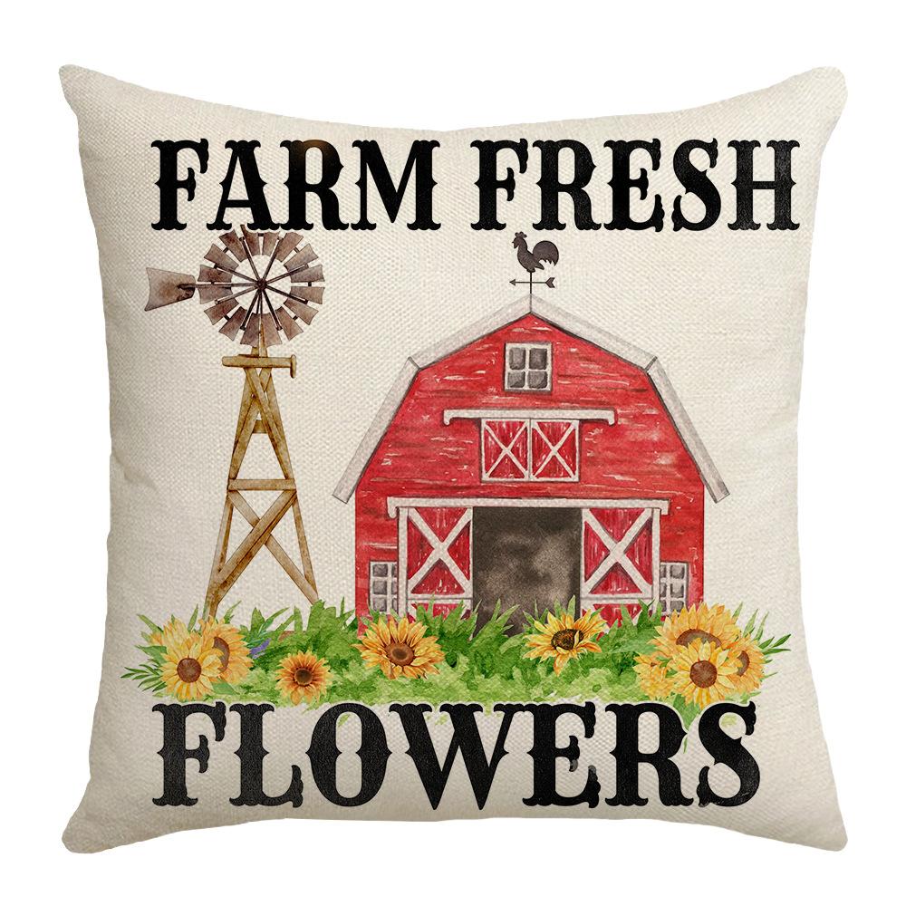 New Plant, Flower, Animal, Backrest Pillow, Square Living Room, Bedroom, Linen Pillow, Backrest Pillow Case