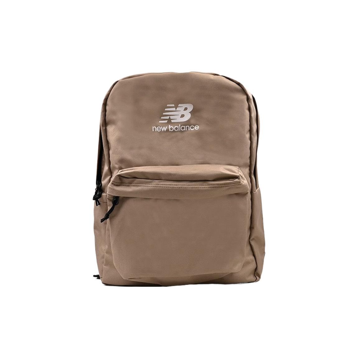 New Balance Sports Casual Large Capacity Zipper Fabric Backpack Unisex backpack Brown LAB32412-HTE One Size