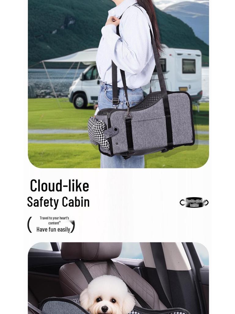 Portable Pet Car Bed & Safety Seat for Dogs and Cats