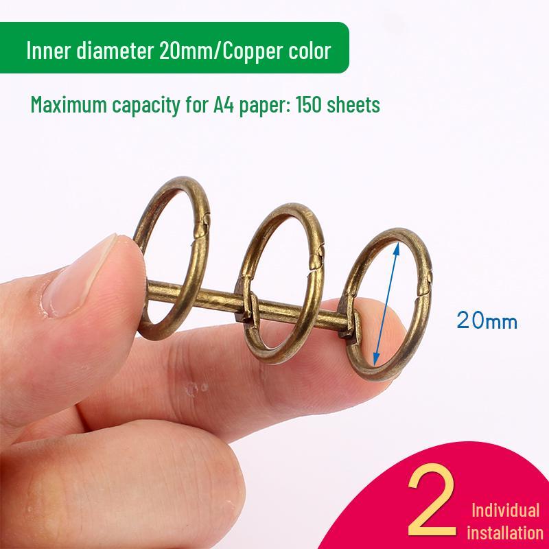 Six-Hole Metal Binder Rings - Multi-Hole Loose Leaf Binding Clip