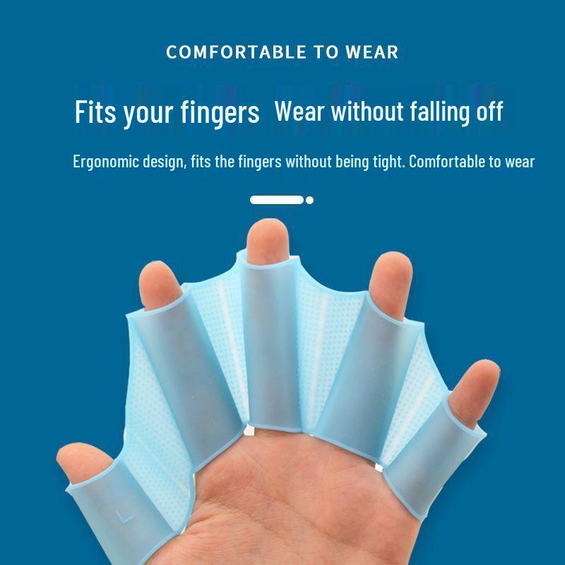 Swimming Silicone Hand Paddles for Adults, Teens, and Children - Duck Feet/Frog Style for Diving and Training