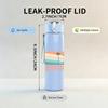 1PC Saltwater Soul Retro Beach Print 750ml Color Plastic Sports Water Bottle Leakproof Flip Straw Lid Suitable for Sports Office Home Use