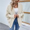 Casual Minimalist Cardigan Knit Outerwear For Women