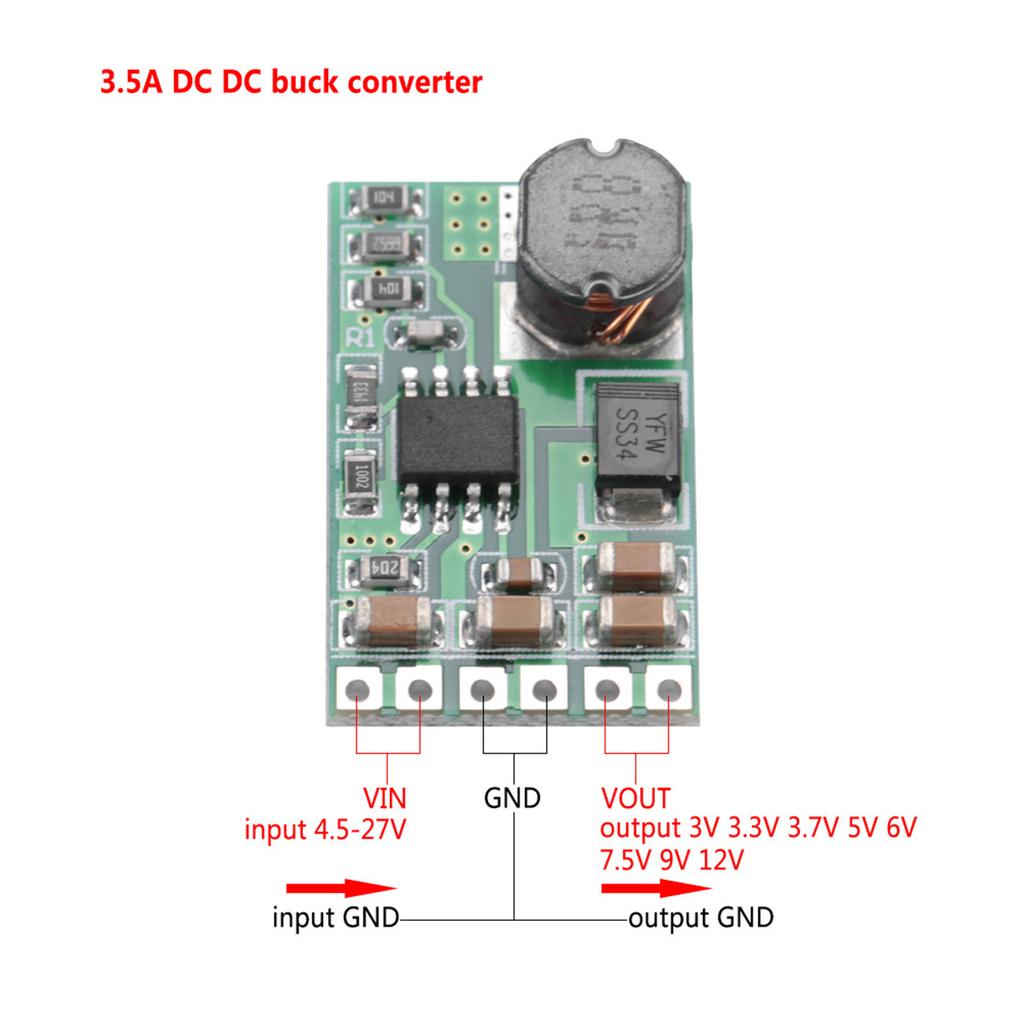 DC DC Buck Step Down Voltage Converter Power Supply Module (3.7V)