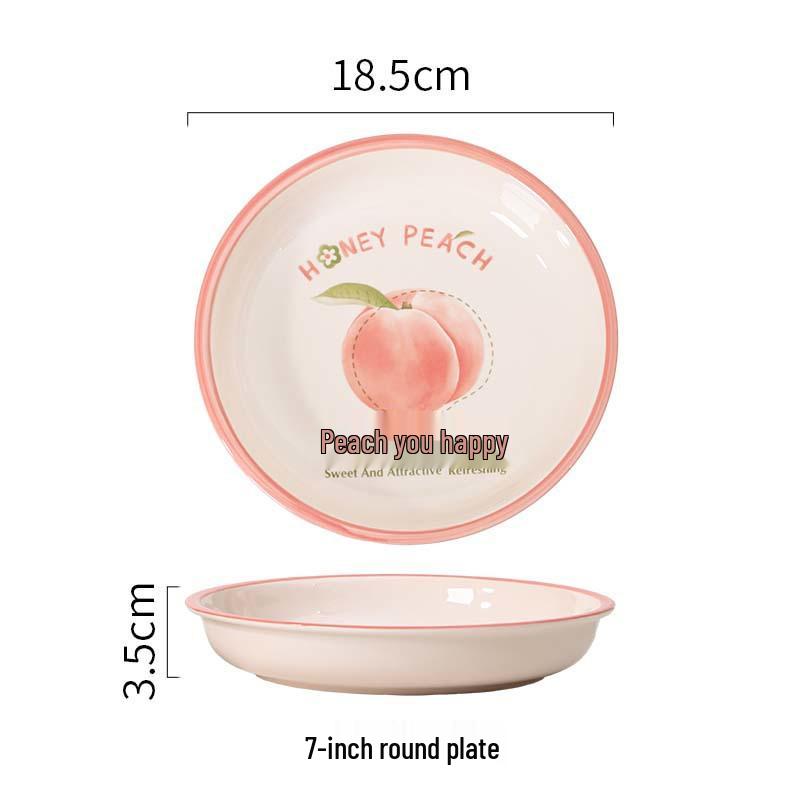 Buntes Unterglasur Keramik Geschirr Set: Reisschüssel, Teller und Suppenschüssel Kombination