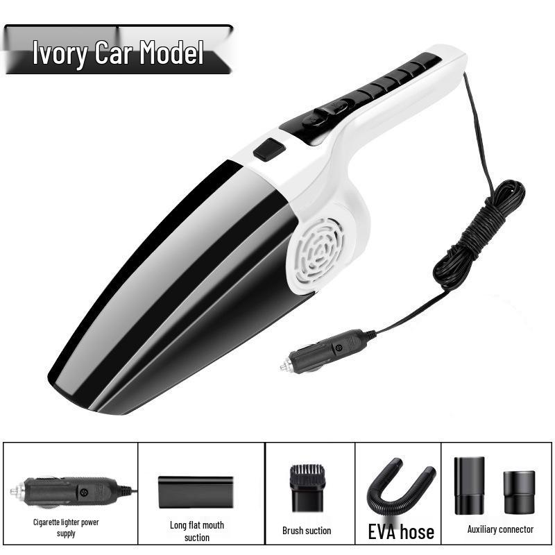 120W High-Power Car Vacuum Cleaner - Wet & Dry Use with Strong Suction and HEPA Filter