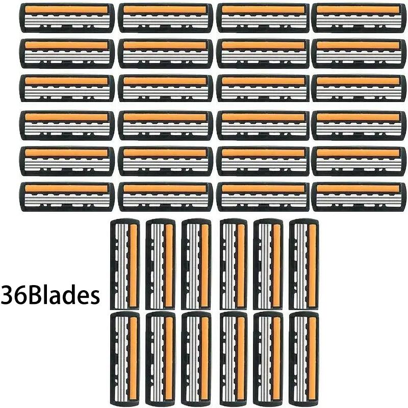3-warstwowe Bezpieczeństwo Klasyczne Manualne Maszynki Wymienne Ostrza Ostrze do Golenia na Mokro Nóż do Usuwania Włosów z Ciała i Twarzy