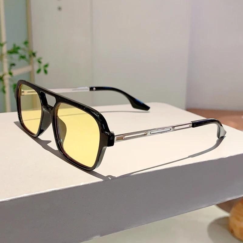 Vintage Square Sunglasses Retro Large Square Frame 70s Sun Glasses UV400 Protection Shades Summer Eyeglasses For Women Men