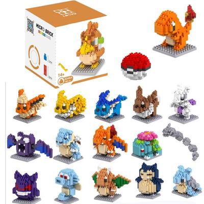 Funny Joy Pokmon Building Bricks Assembly Anime Picachu Charizard Doll Charmander Gengar Bulbasaur Bricks Toy for Kid Gift Premium Quality