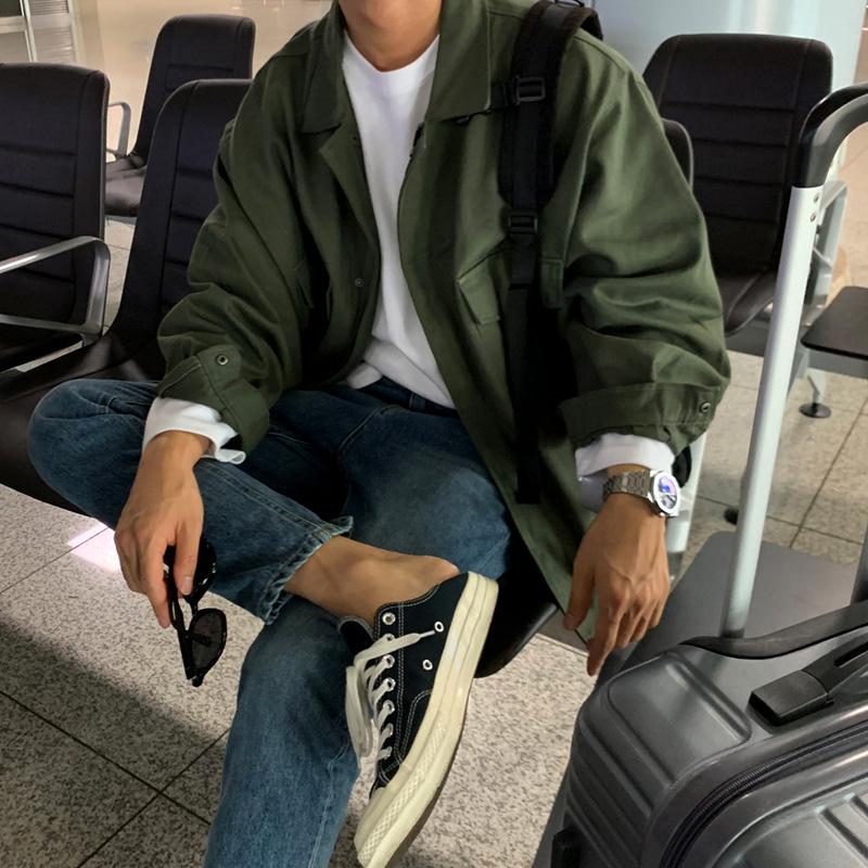 Men's Workwear Jacket Autumn New Loose Casual Korean Style Trendy Versatile Handsome Top