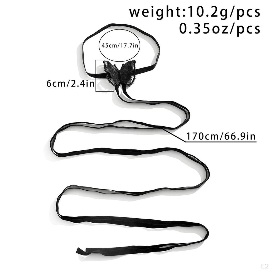 Leg Wrap Black Gothic Butterfly Decor for Women Music Festival Rave Dancing