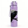 1PC Crow Raven On Bare Branch Print 750ml Color Plastic Sports Water Bottle Leakproof Flip Straw Lid Suitable for Sports Office Home Use