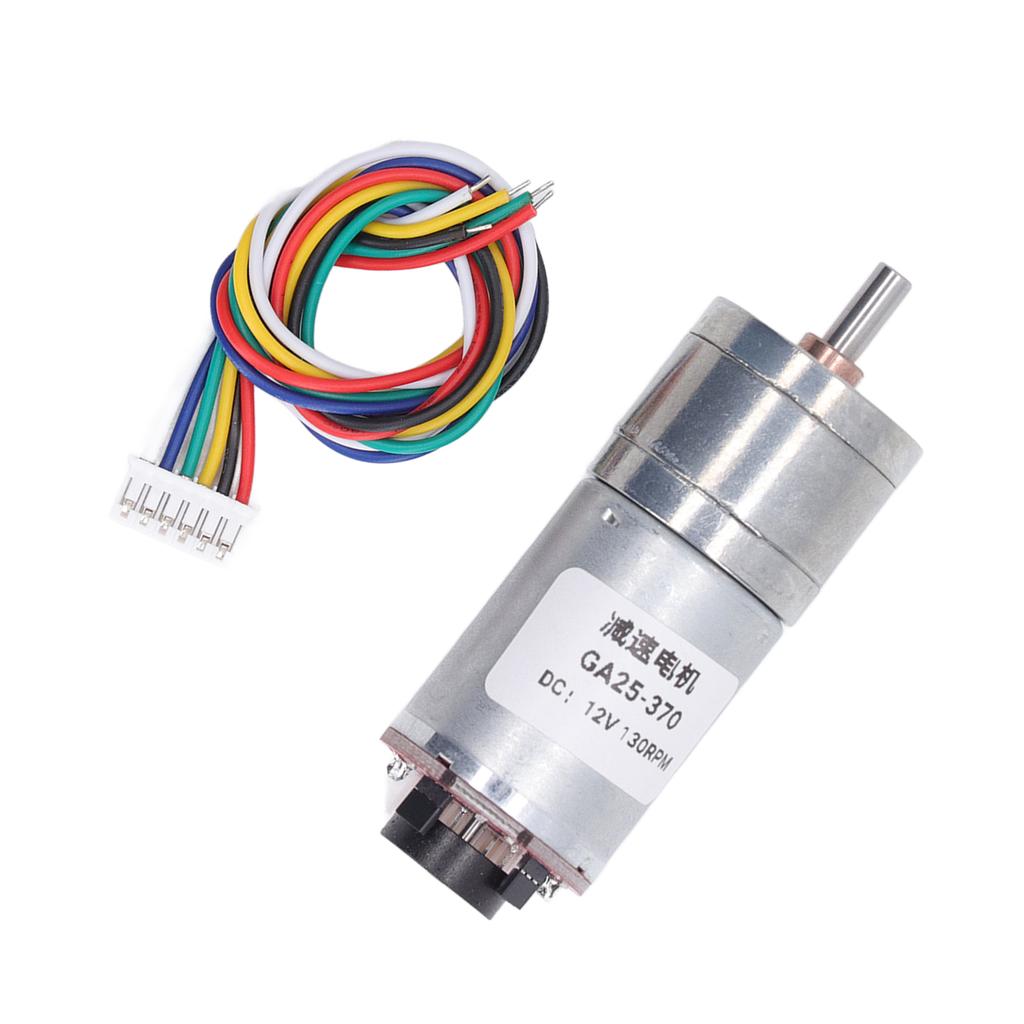 Gear Motor 12V 130RPM Metal Gear High Torsion Aluminum Alloy Electronic Component for Printer Robot