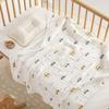 110x110cm High Density Pure Cotton Six-Layer Gauze Baby Bath Towel and Toddler Blanket