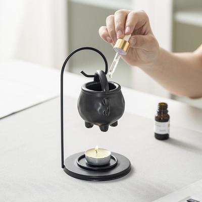Multifunktionaler Aromatherapie-Brenner Dekorativ mit Eisenhaken Keramik-Öldiffusor Handgefertigter Hängetopf Kerzenheizung Büro