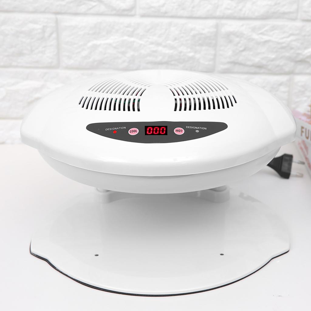 Hot & Cold Air Nail Dryer WarmCool Nail Polish Drying Fan Manicure Tool White
