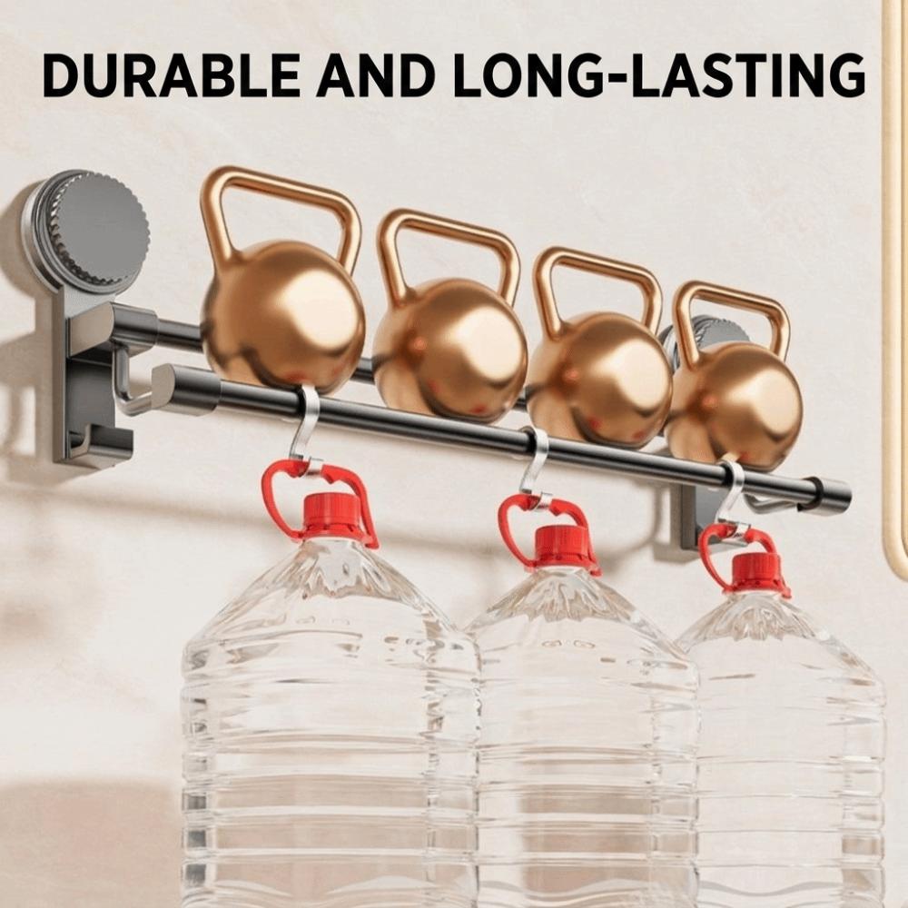 Suction Cup Style Towel Storage Rack No-Drill Wall-Mounted Towel Holder Single/Double Bar Space Saving Towel Bar Toilet Room